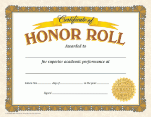 HONOR ROLL