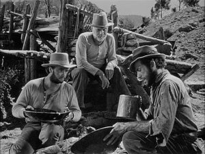 Panning for gold in the movie Treasure from Sierra Madre